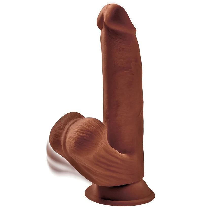 King Cock Plus Triple Density Cock With Swinging Balls-8"