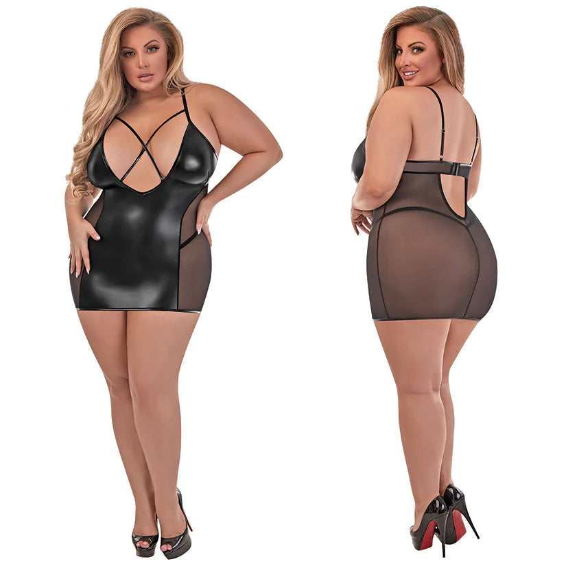 Magic Silk Wicked Ways Chemise & G-Set Black