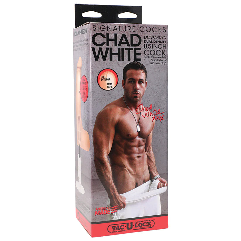 Signature Cocks Ultraskyn Chad White-Vanilla 8.5"