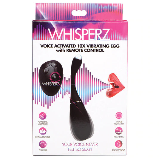 Whisperz Voice Activated 10X Vibrating Egg w/ Remote Control