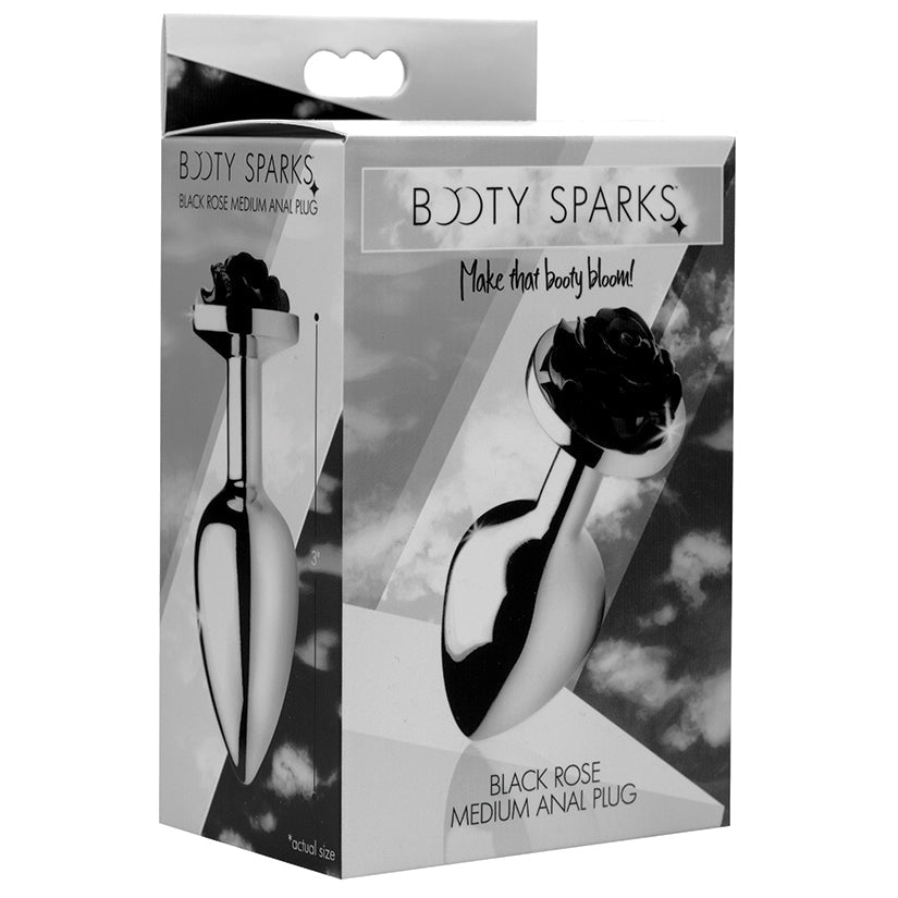 Booty Sparks Black Rose- Anal Plug (MEDIUM- SINGLE)